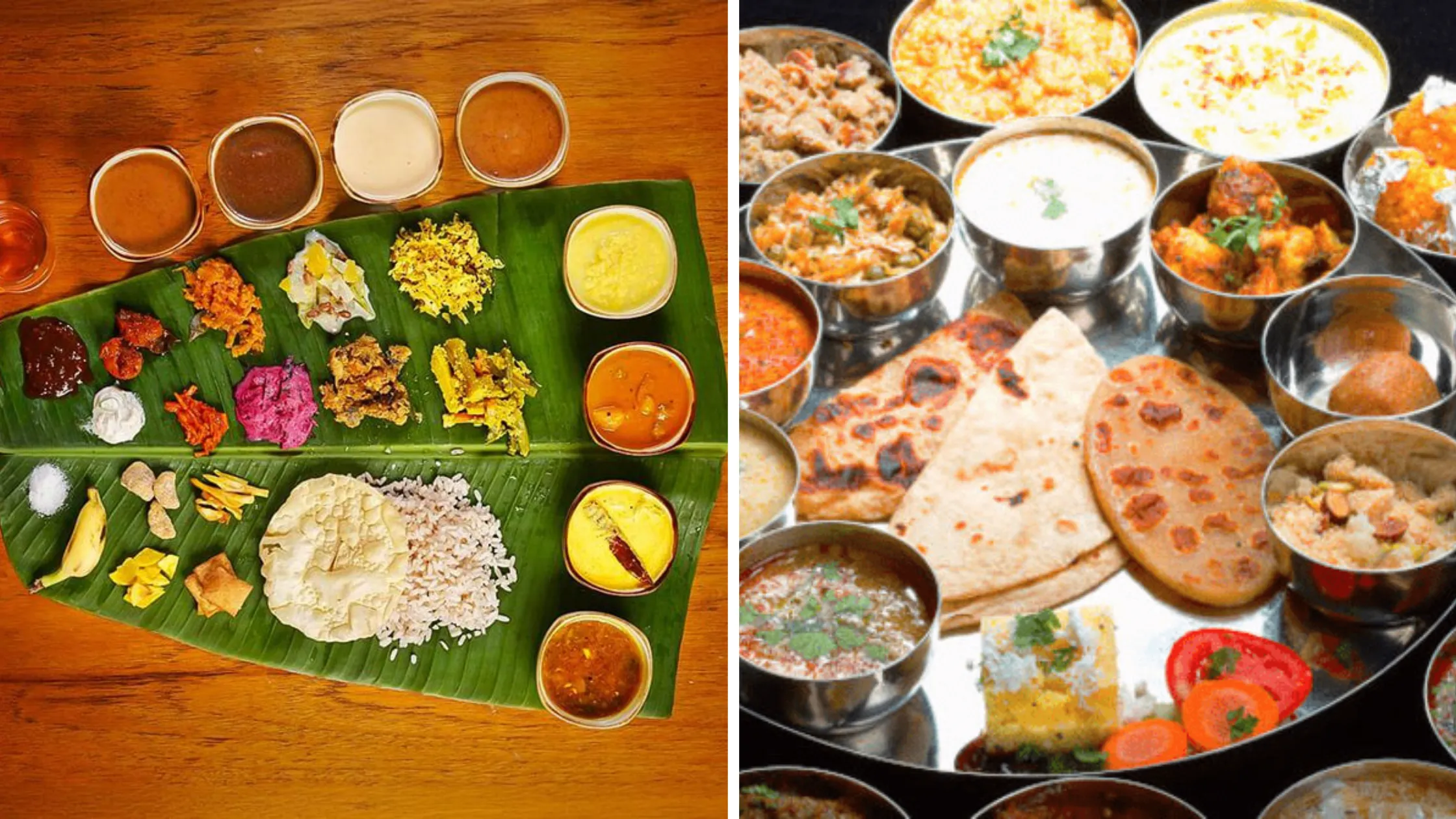 Kerala Sadya vs. Rajasthani Thali